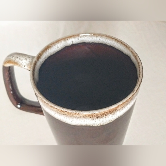 Vintage Brown Drip Glaze Irish Coffee Mug - Terracotta - Picture 6 of 8
